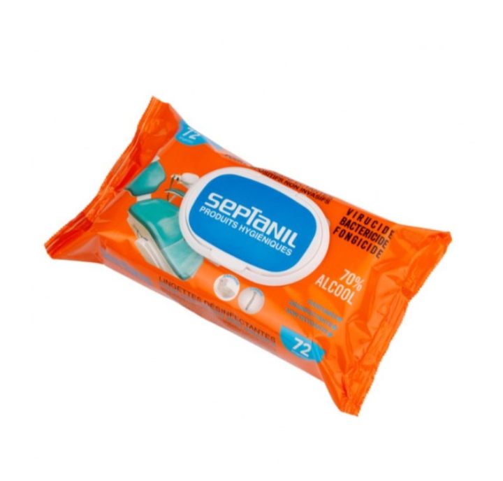 SEPTANIL, lingettes désinfectantes pour dispositifs non invasifs 70% alcool