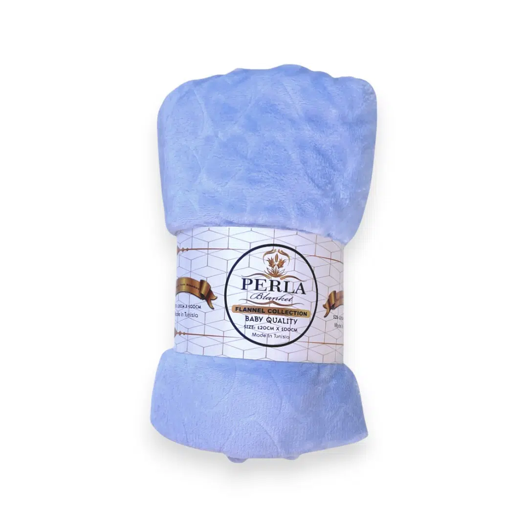 Couverture Bébé en velour - Bleu