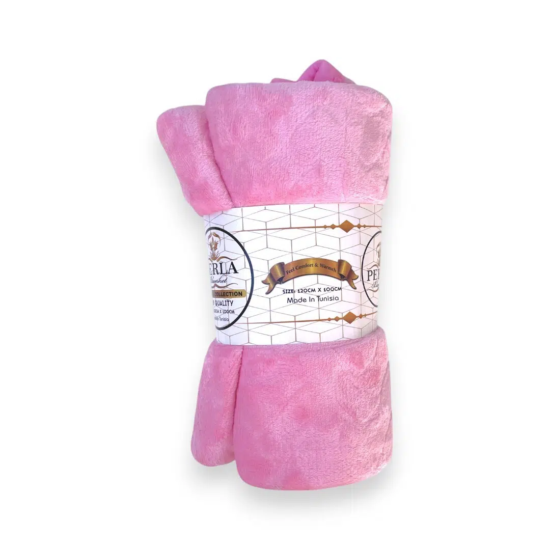 Couverture Bébé en velour - Rose