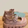 Chaussures Derbies Fille – Modèle Élégance (Rose, Noir, Beige) (P24-P35)