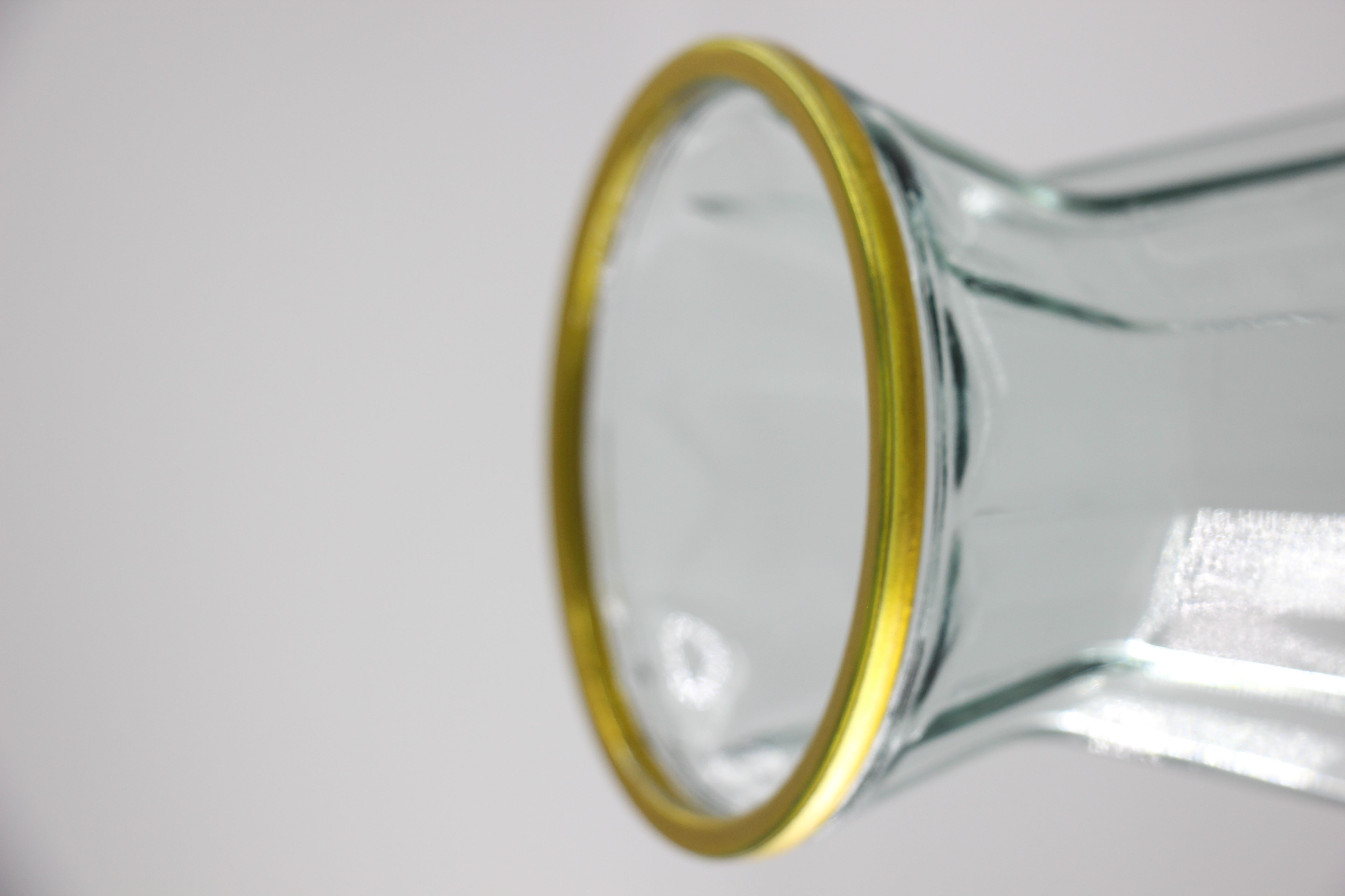 Pot en verre bocal dore