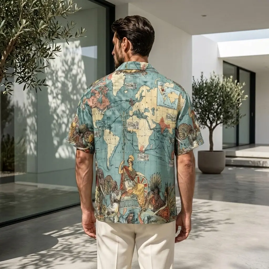 Chemise "Carte du monde"