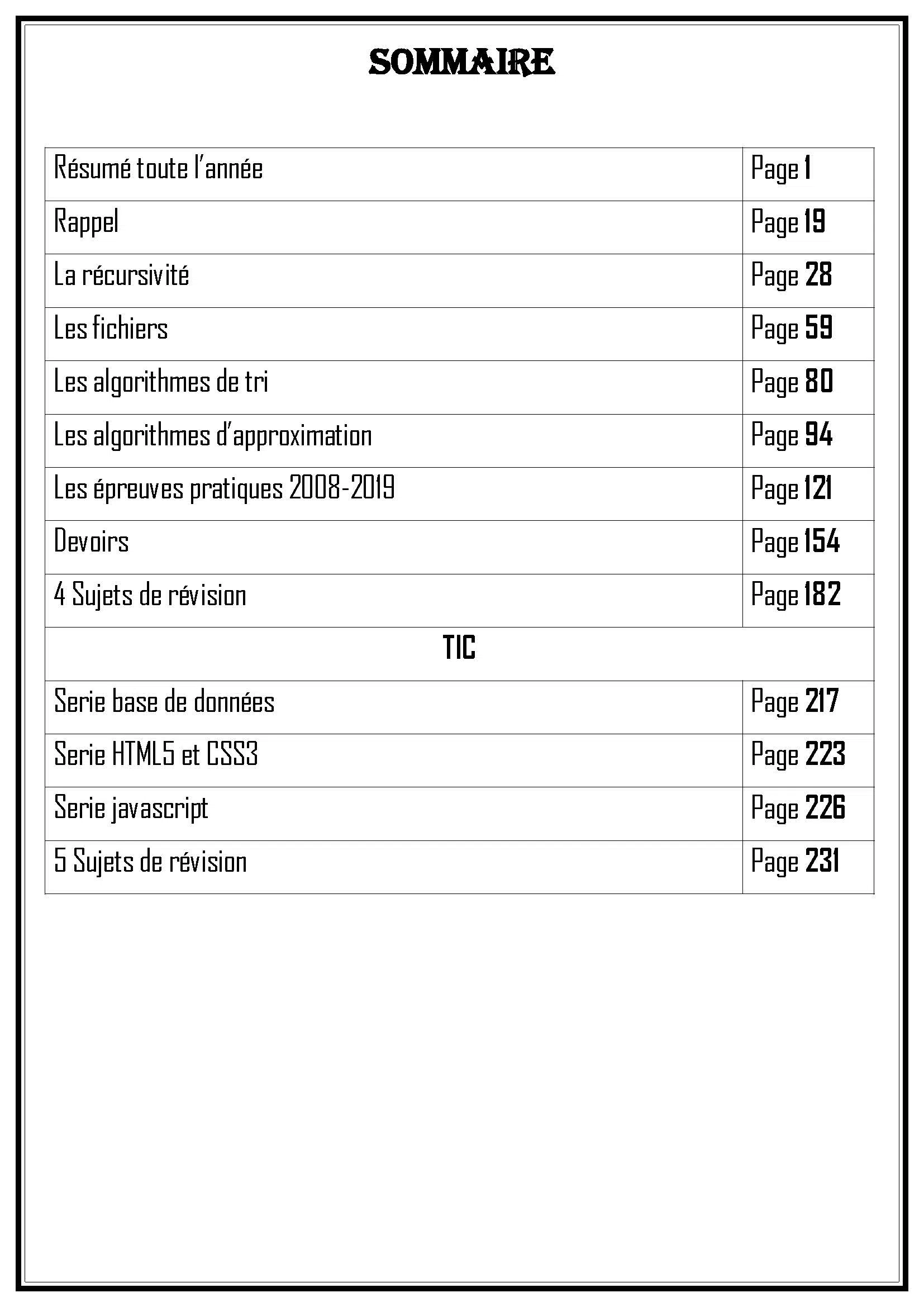 ALGO/PROG+STI - TOUTE LANNEE - BAC SC.INFO