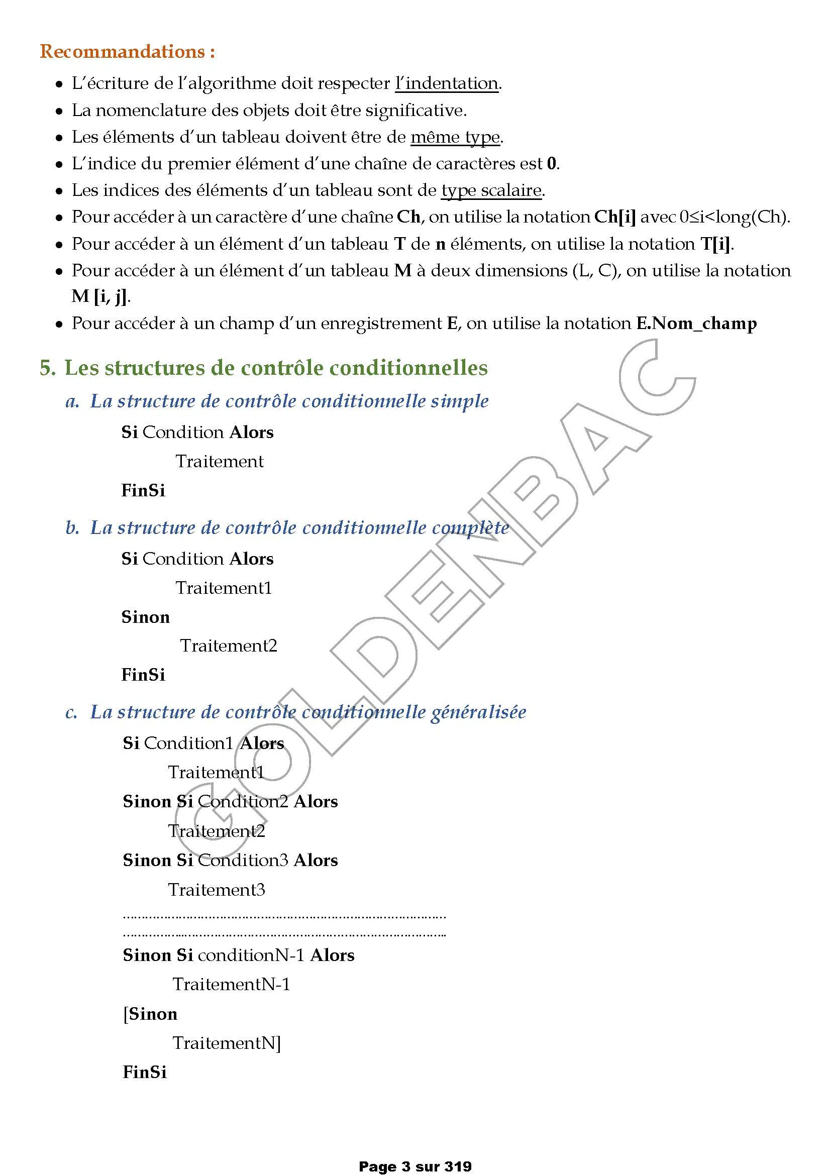 ALGO/PROG+STI - TOUTE LANNEE - BAC SC.INFO