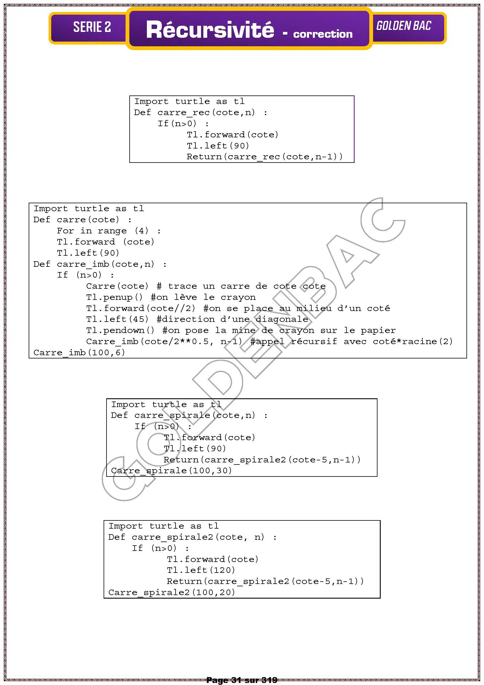 ALGO/PROG+STI - TOUTE LANNEE - BAC SC.INFO