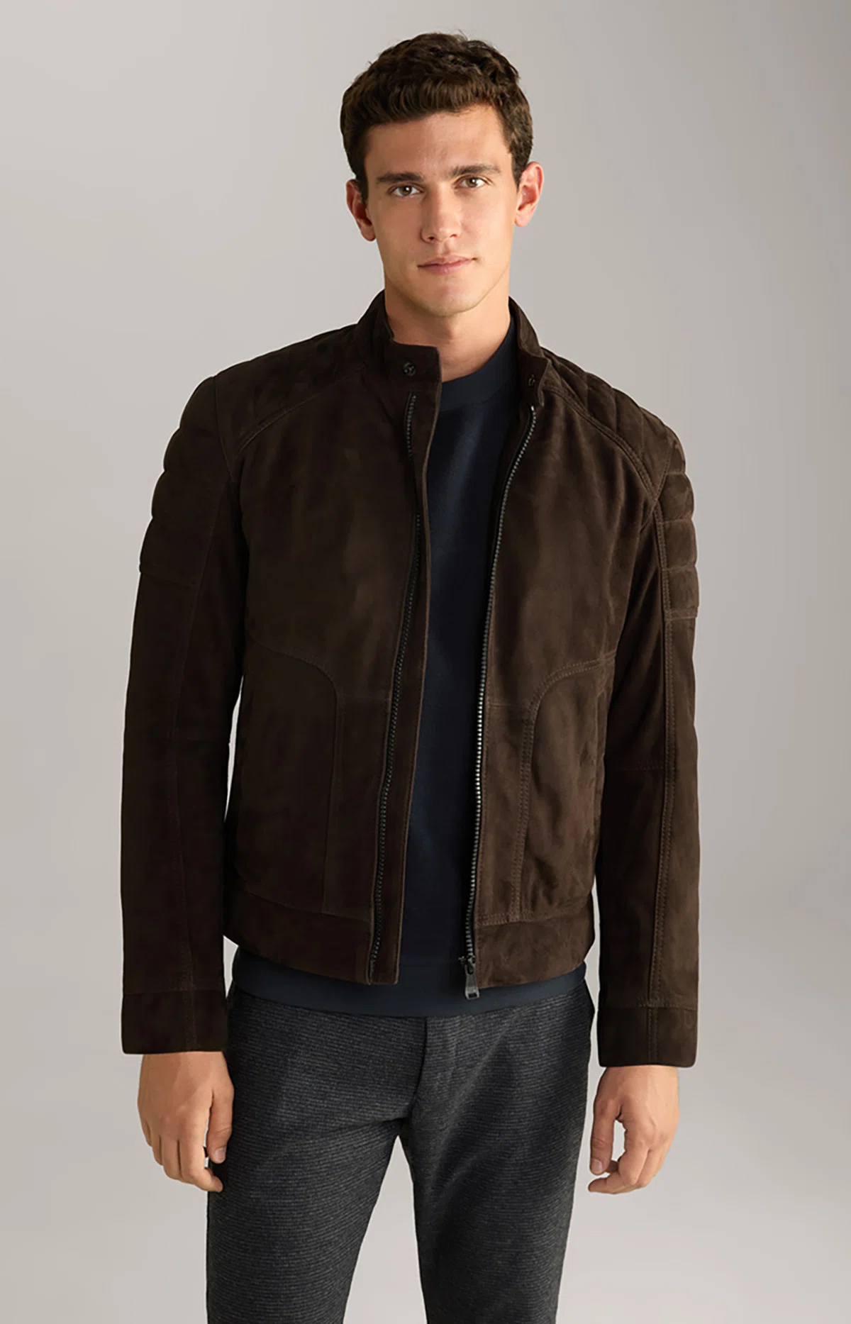 Katy Leather Blouson en vrai daim pour homme - Main Image