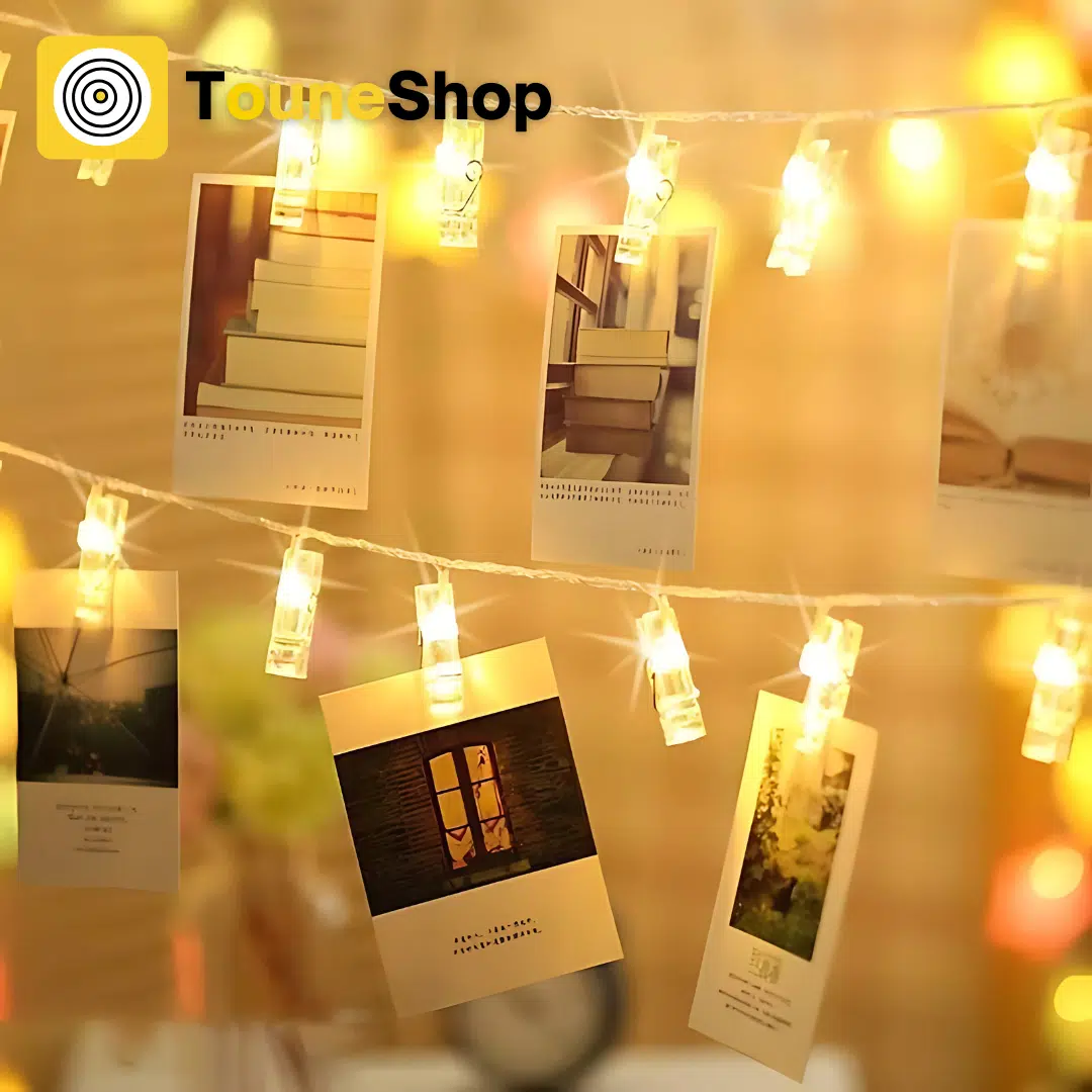 Guirlande Lumineuse Photo Clip LED - Epingle Lumineuse