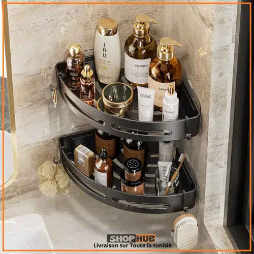 Organisateur Pour coin de douche - Lot 2 Etageres