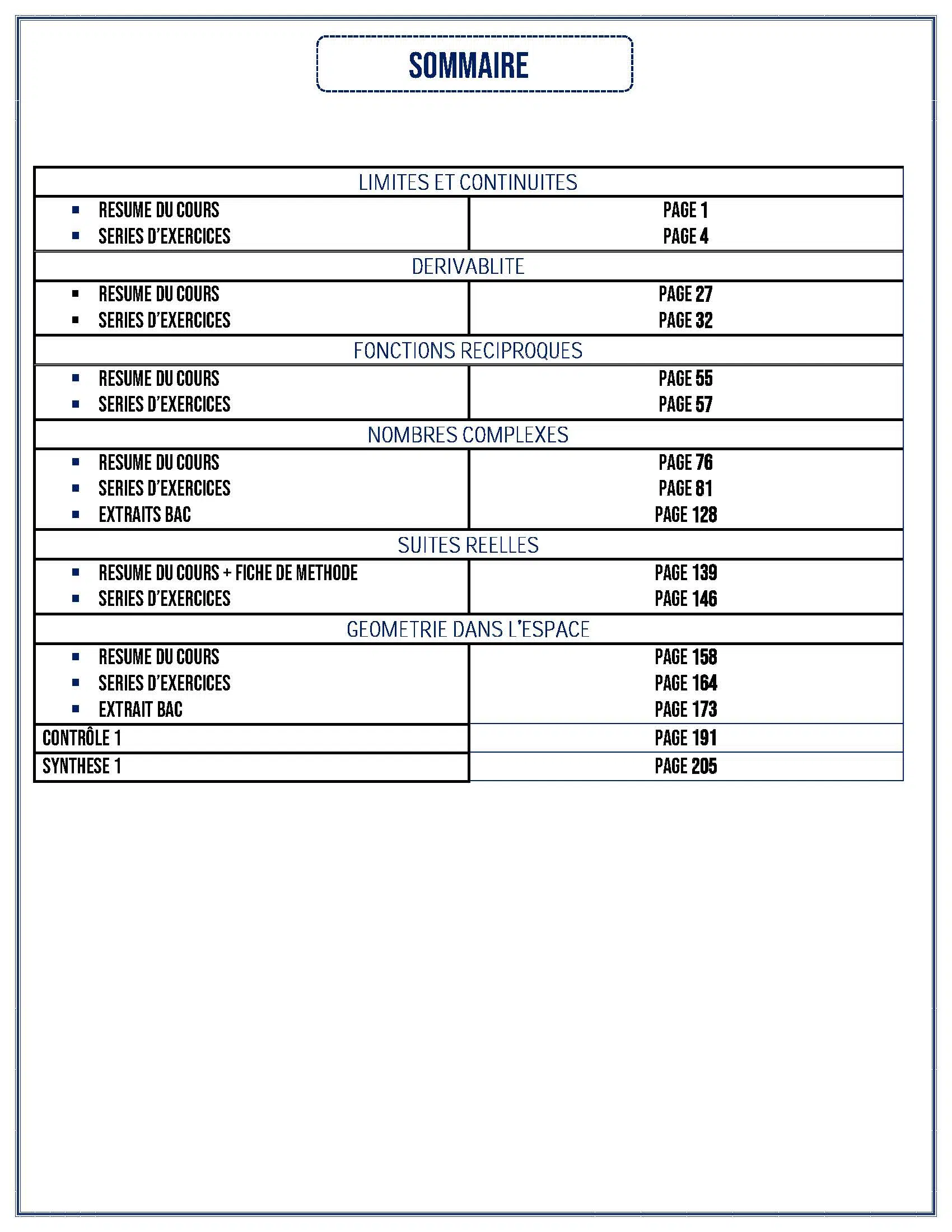MATHEMATIQUES - 1ER TRIMESTRE - BAC SC.EXP