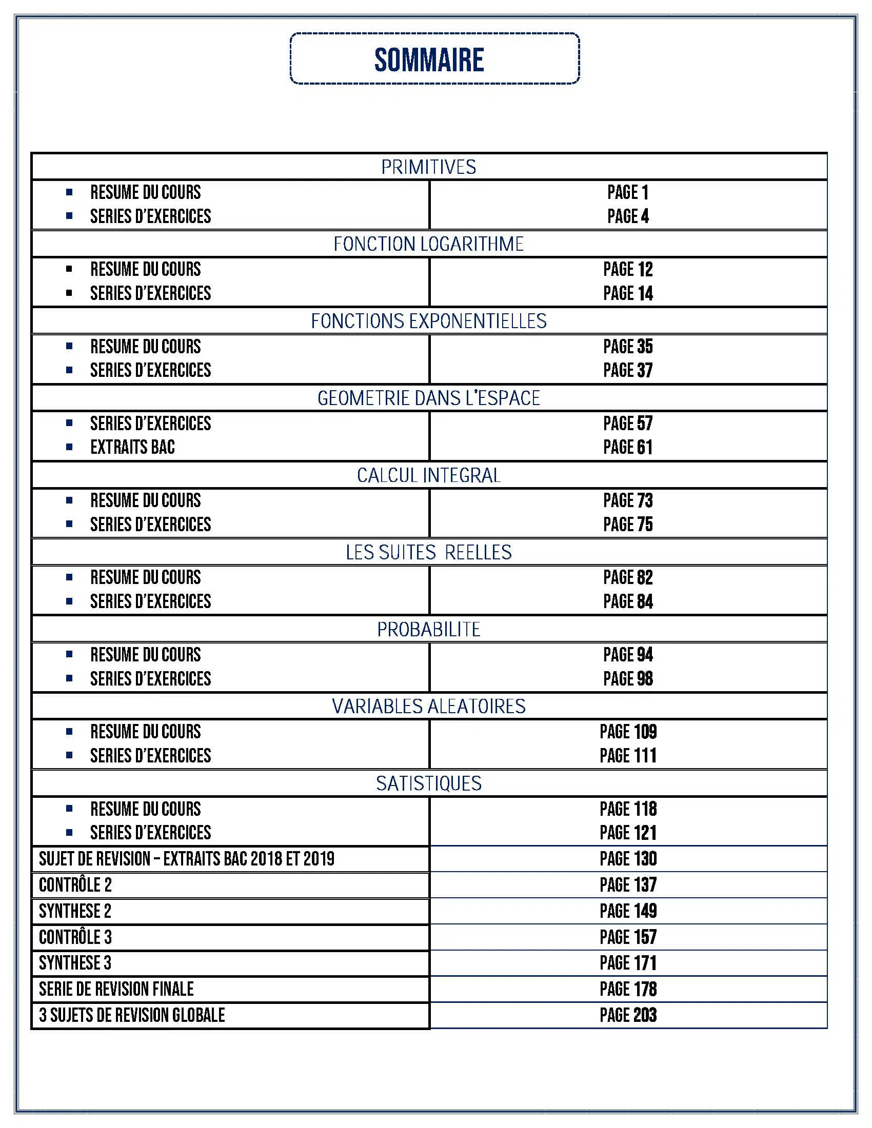 MATHEMATIQUES - 2EME & 3EME TRIMESTRE - BAC SC.TEC