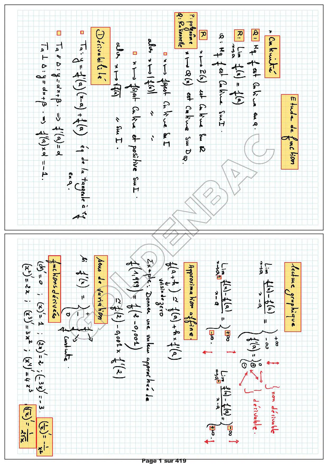 MATHEMATIQUES - 2EME & 3EME TRIMESTRE - BAC SC.EXP
