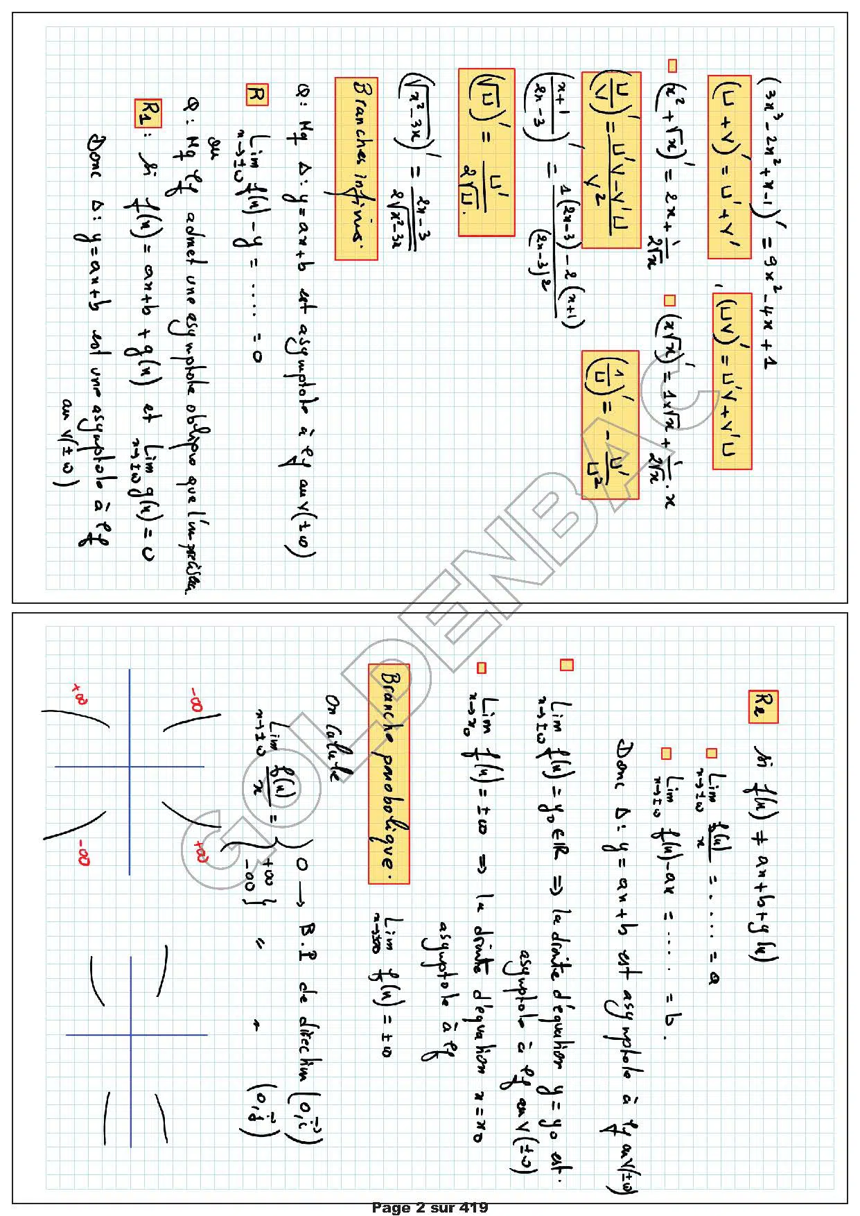 MATHEMATIQUES - 2EME & 3EME TRIMESTRE - BAC SC.EXP