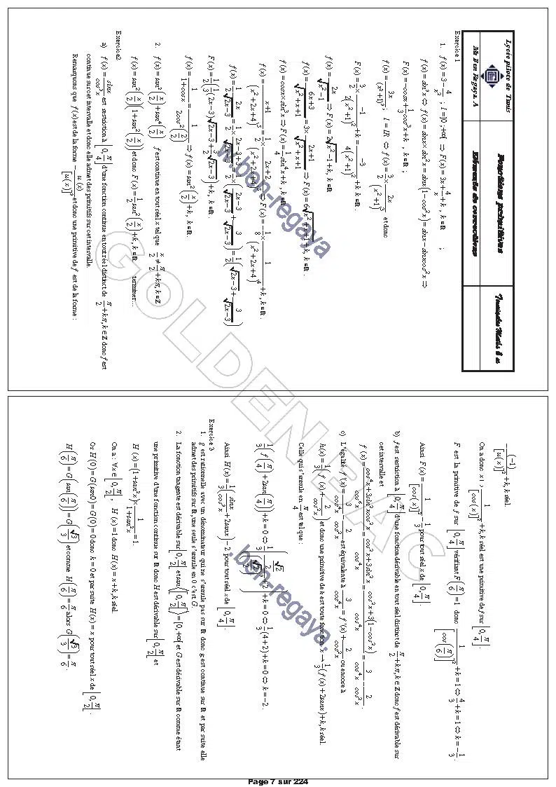 MATHEMATIQUES - 2EME & 3EME TRIMESTRE - BAC SC.TEC