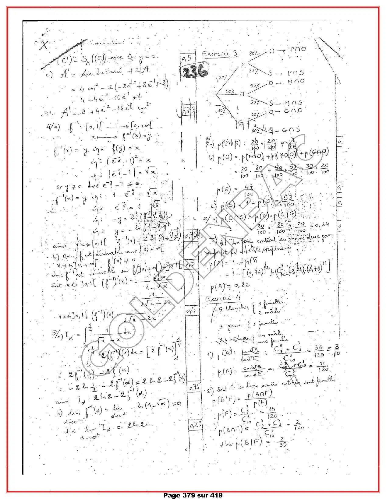 MATHEMATIQUES - 2EME & 3EME TRIMESTRE - BAC SC.EXP