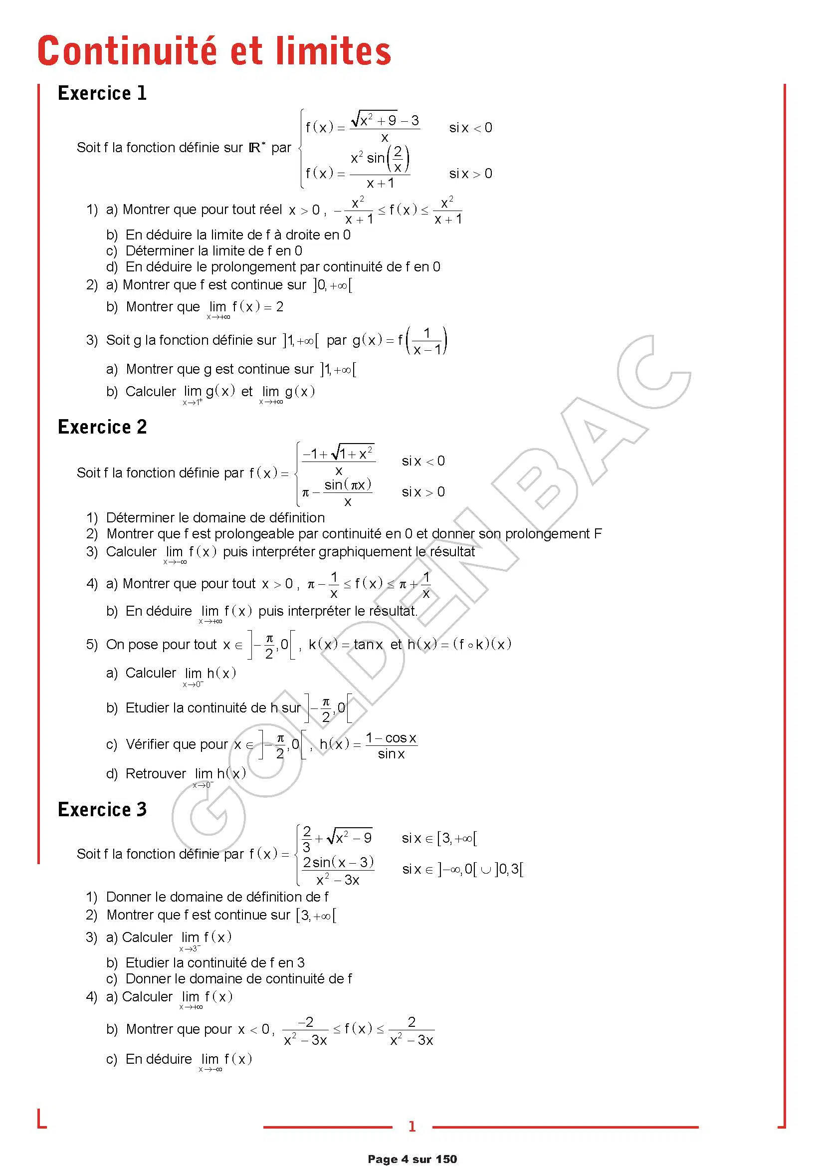 MATHEMATIQUES - 1ER TRIMESTRE - BAC SC.INFO
