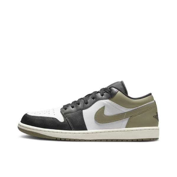 Air Jordan 1 Low Black Toe Medium Olive