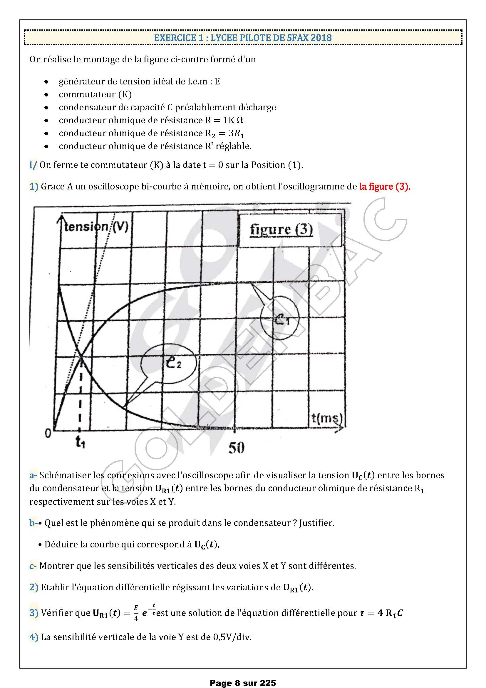 PHYSIQUE/CHIMIE - 1ER TRIMESTRE - BAC SC.INFO
