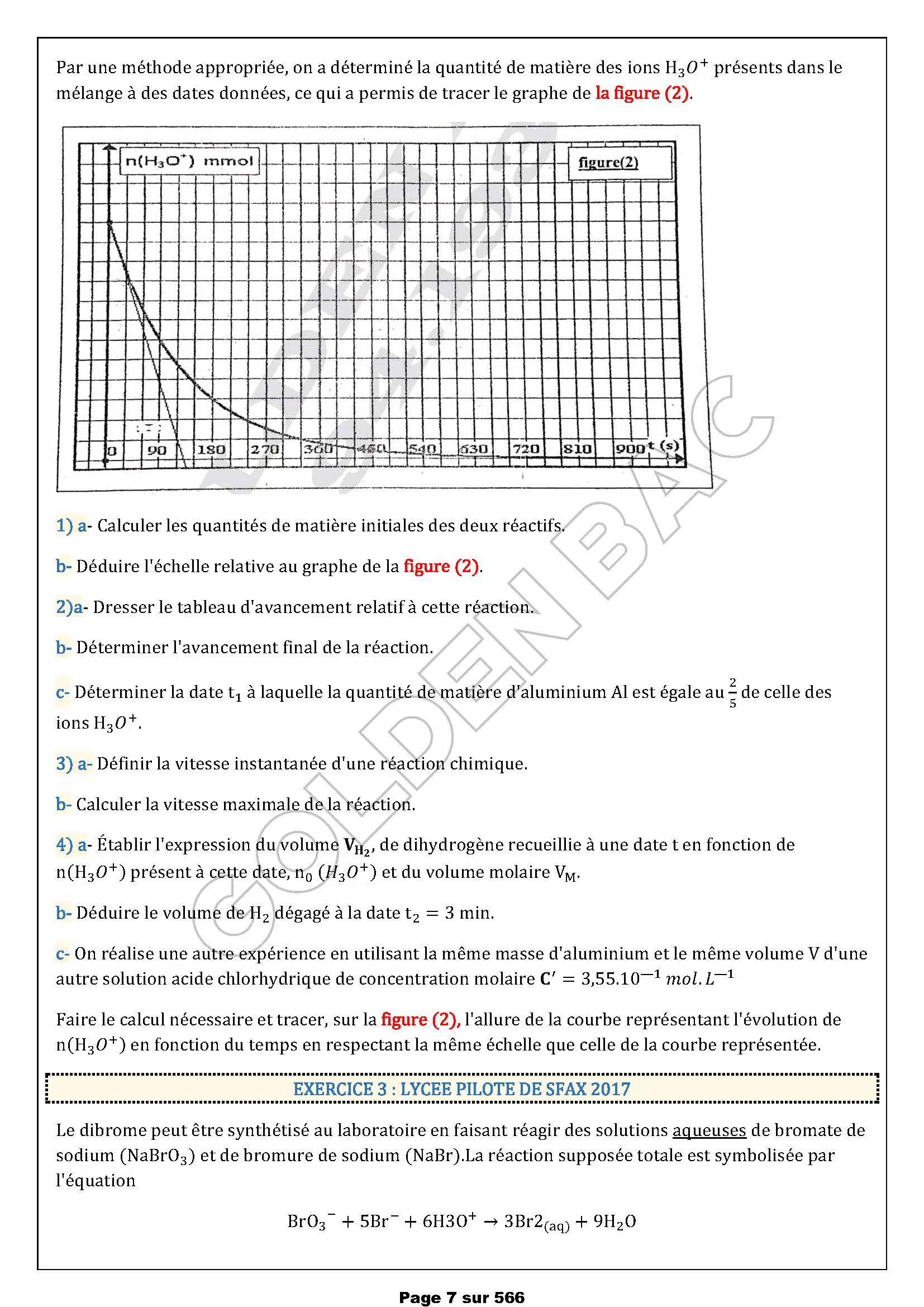 PHYSIQUE/CHIME - 1ER TRIMESTRE - BAC MATHS