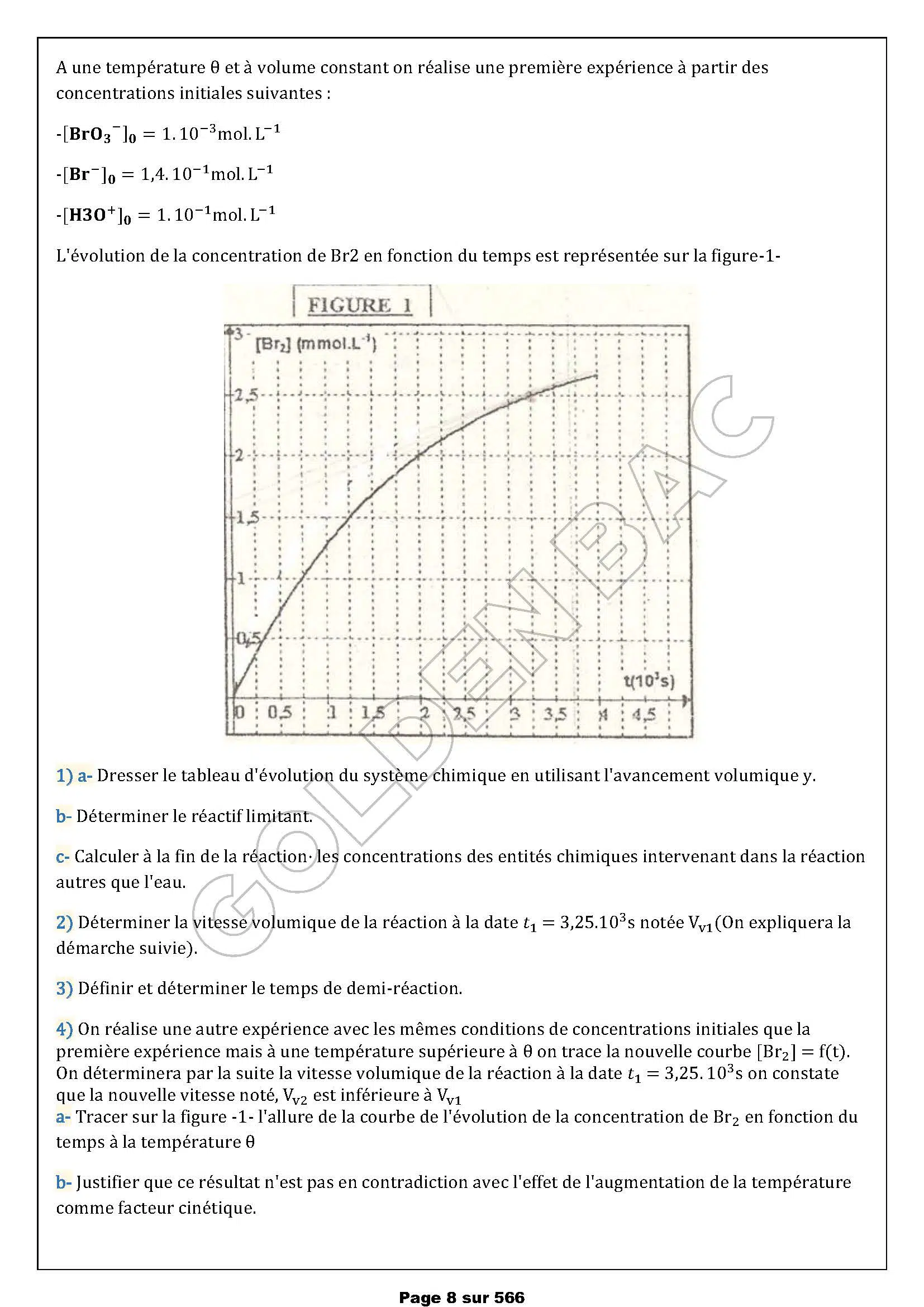 PHYSIQUE/CHIME - 1ER TRIMESTRE - BAC MATHS