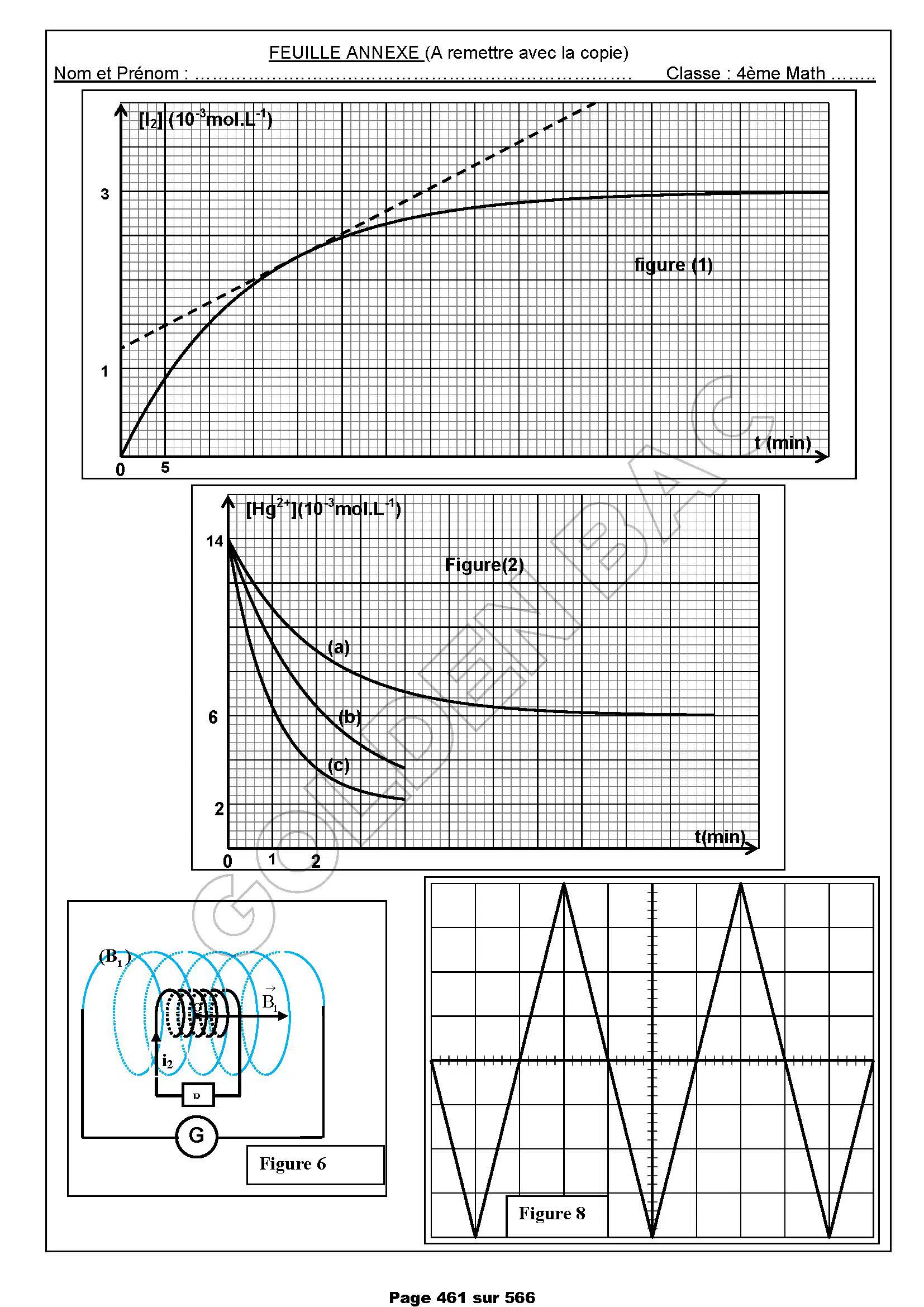 PHYSIQUE/CHIME - 1ER TRIMESTRE - BAC MATHS