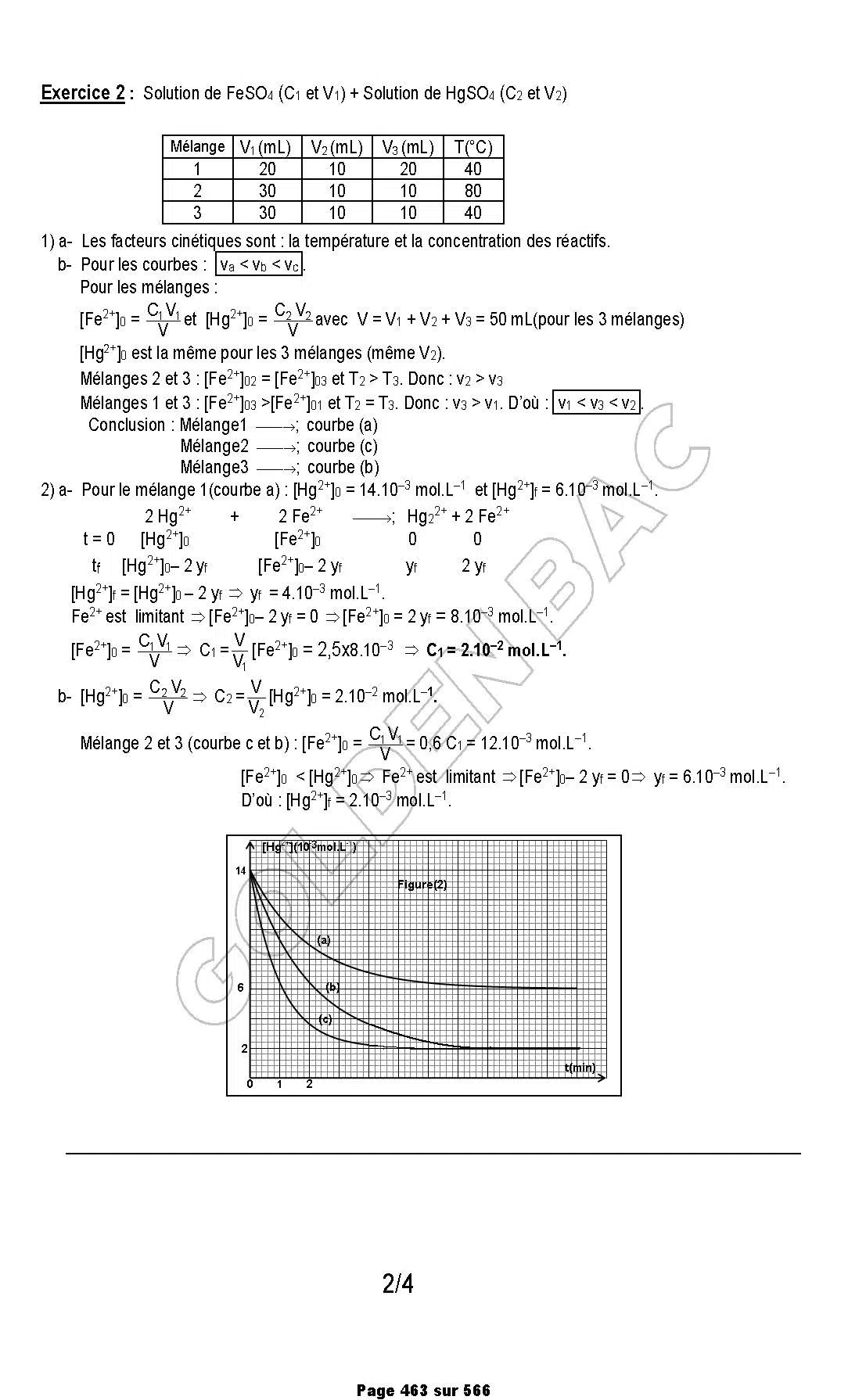 PHYSIQUE/CHIME - 1ER TRIMESTRE - BAC MATHS