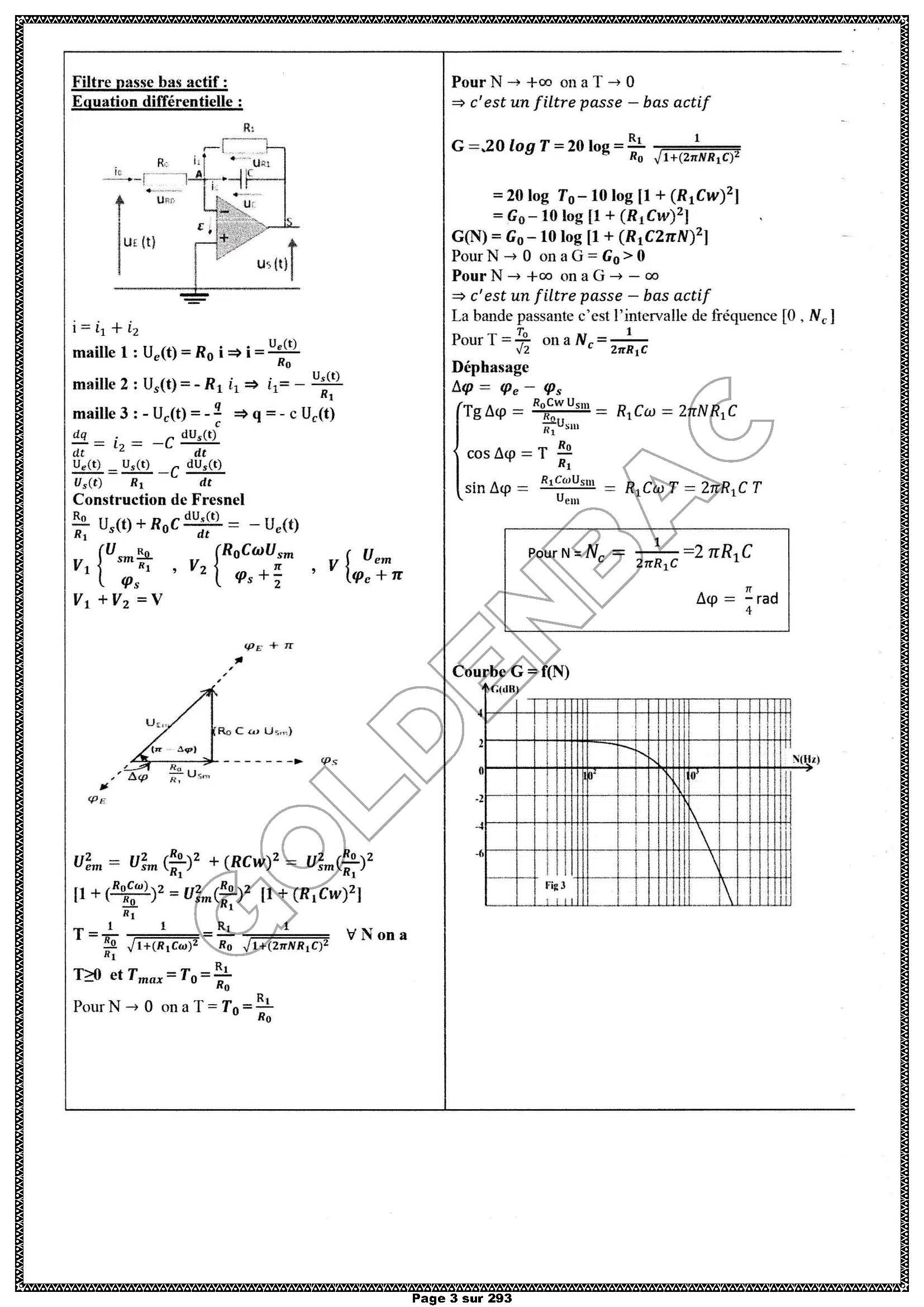 PHYSIQUE/CHIMIE - 2EME & 3EME TRIMESTRE - BAC SC.INFO