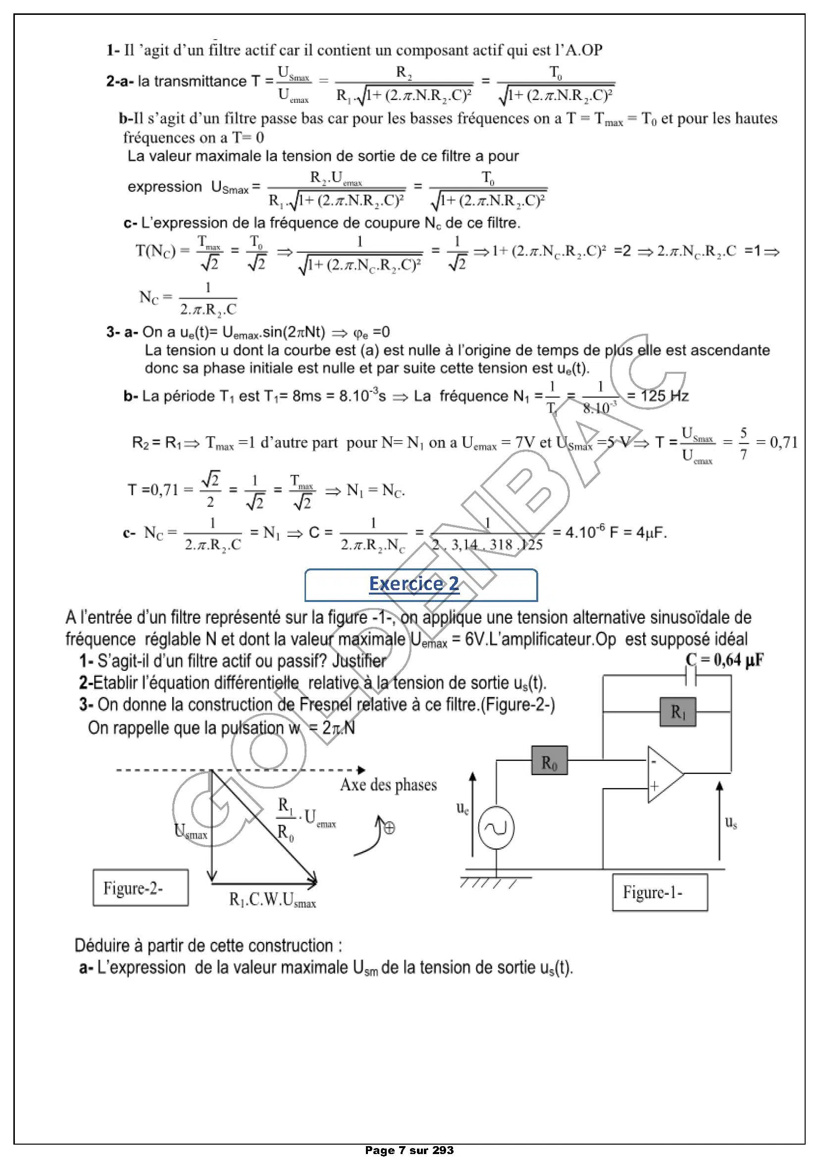 PHYSIQUE/CHIMIE - 2EME & 3EME TRIMESTRE - BAC SC.INFO