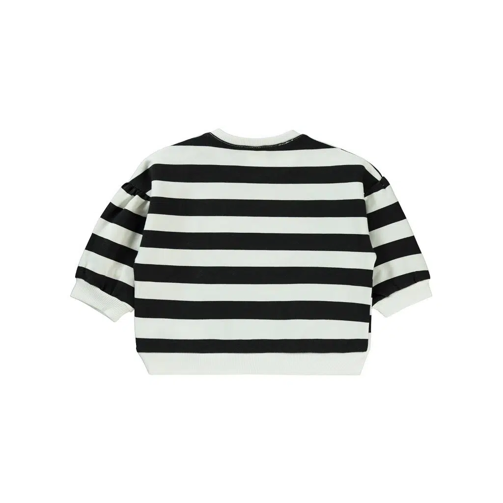 Pull Bébé Fille Sweatshirt – Noir -Rose– Réf H135 (6-18 mois)