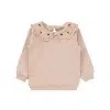 Pull Col Claudine Fille – Réf H190 – Rose-Noir (2-5 ans)