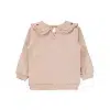 Pull Col Claudine Fille – Réf H190 – Rose-Noir (2-5 ans)