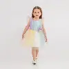 Baby Doodle | Robe fille multicolore licorne manches tulle