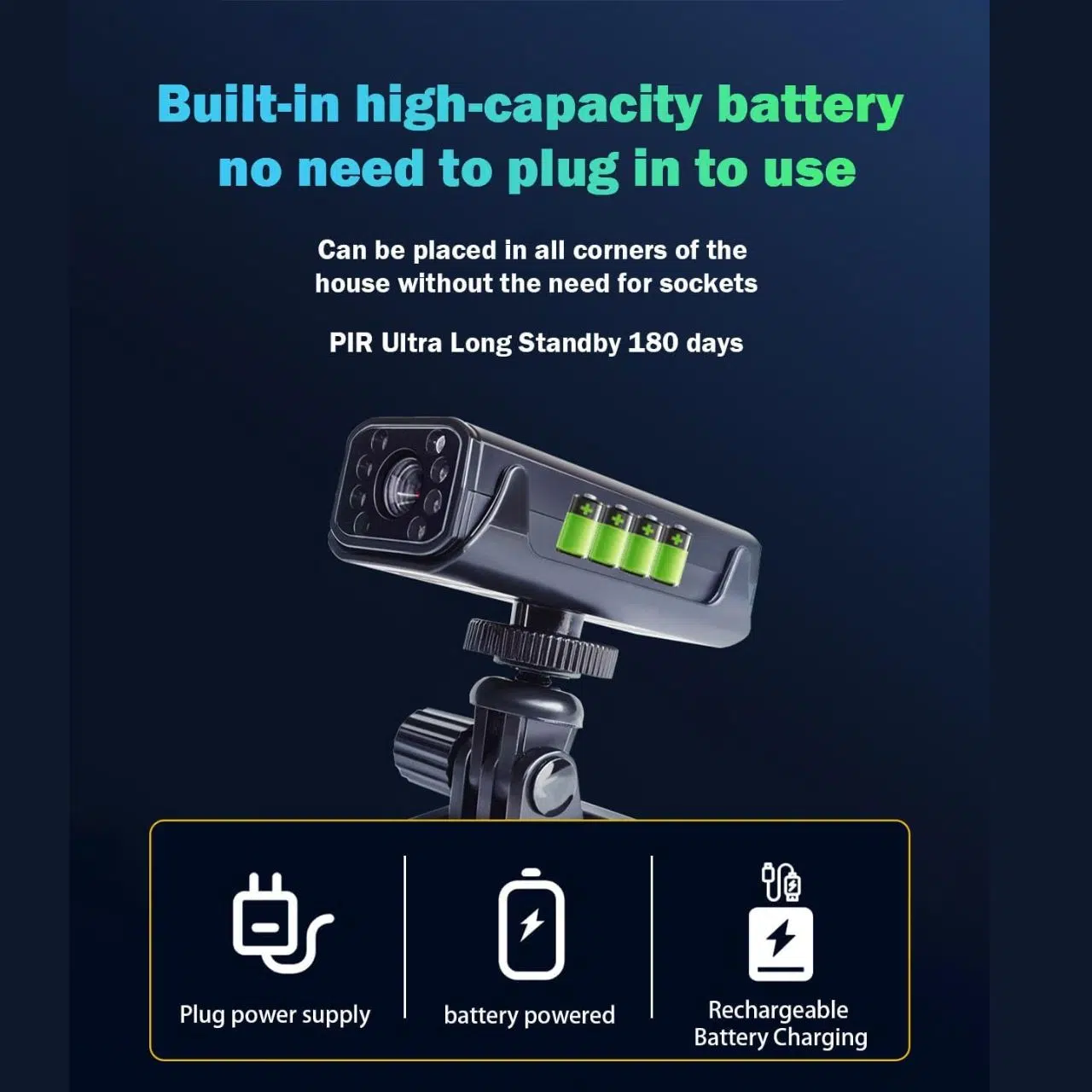 Caméra de Surveillance Rechargeable Wi-Fi A10