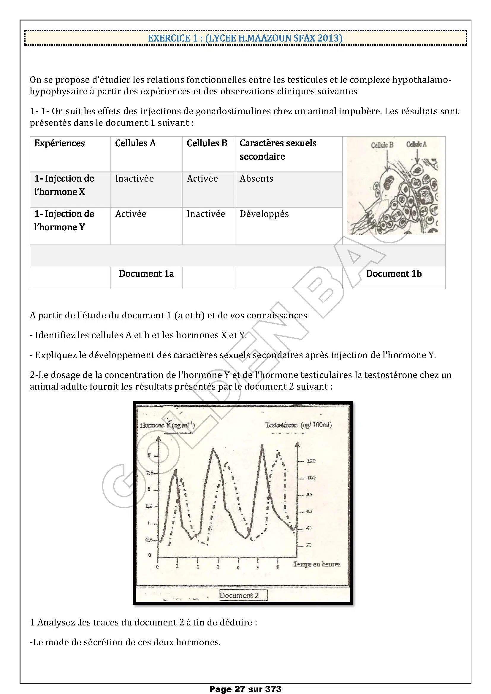 SVT - 1ER TRIMESTRE - BAC SC.EXP