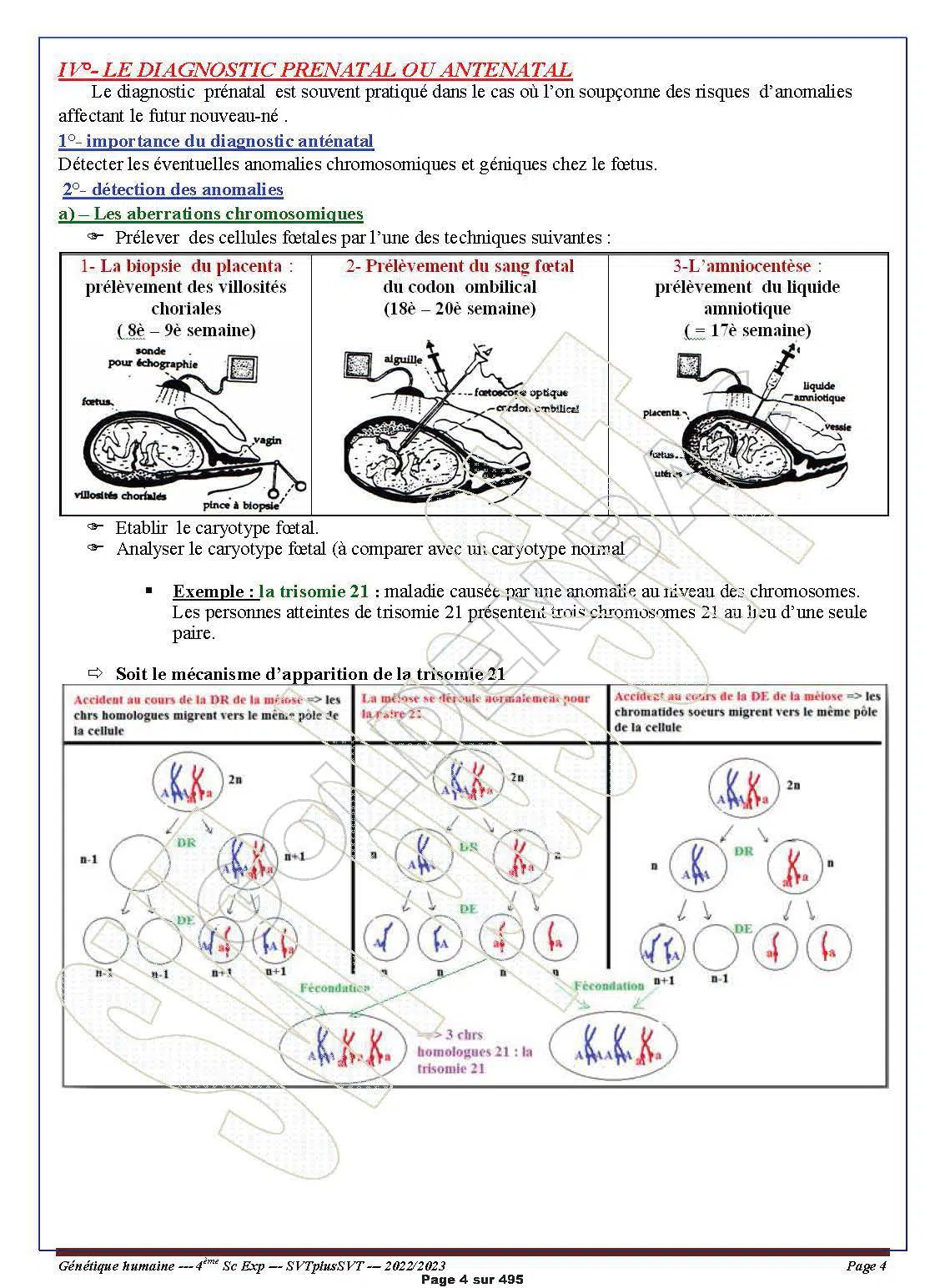 SVT - 2EME ET 3EME TRIMESTRE - BAC SC.EXP
