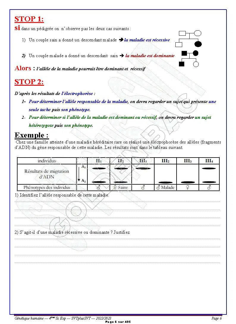 SVT - 2EME ET 3EME TRIMESTRE - BAC SC.EXP