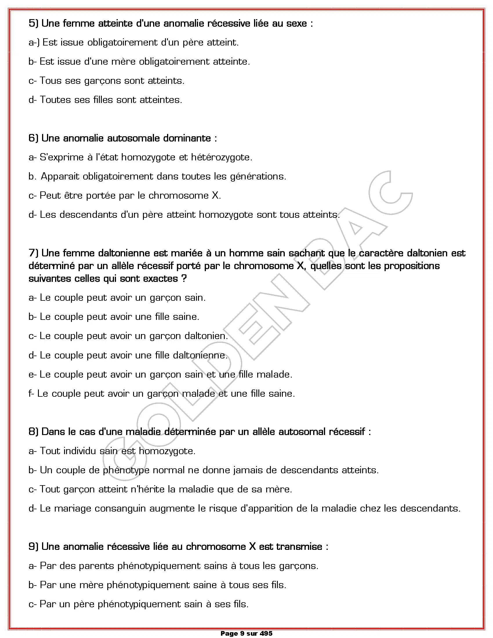 SVT - 2EME ET 3EME TRIMESTRE - BAC SC.EXP