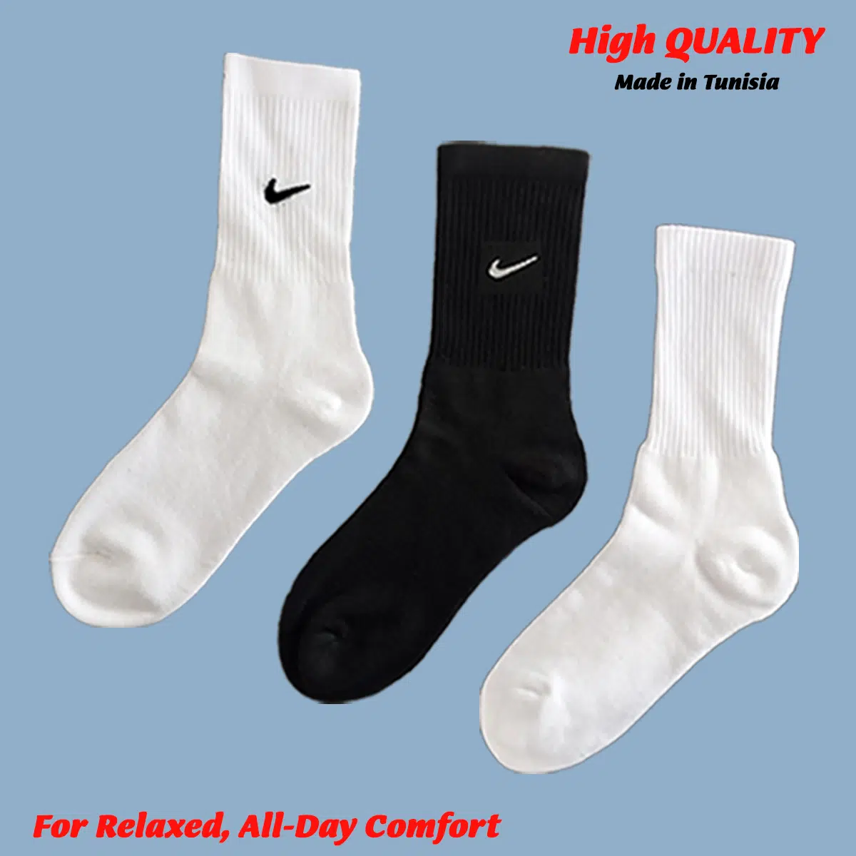 PACK 12 CHAUSSETTES SPORT  EN COTON AVEC SEMELLES A BOUCLETTES