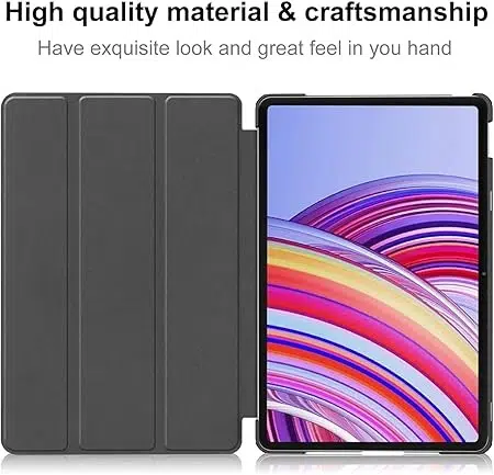 Étui Pour Tablette Xiaomi Redmi Pad Pro 12,1" Avec Porte-stylo, Fonction Veille/réveil Automatique, Ultra Fin, Léger, Résistant Aux Chocs, Support à Trois Volets, Galaxy