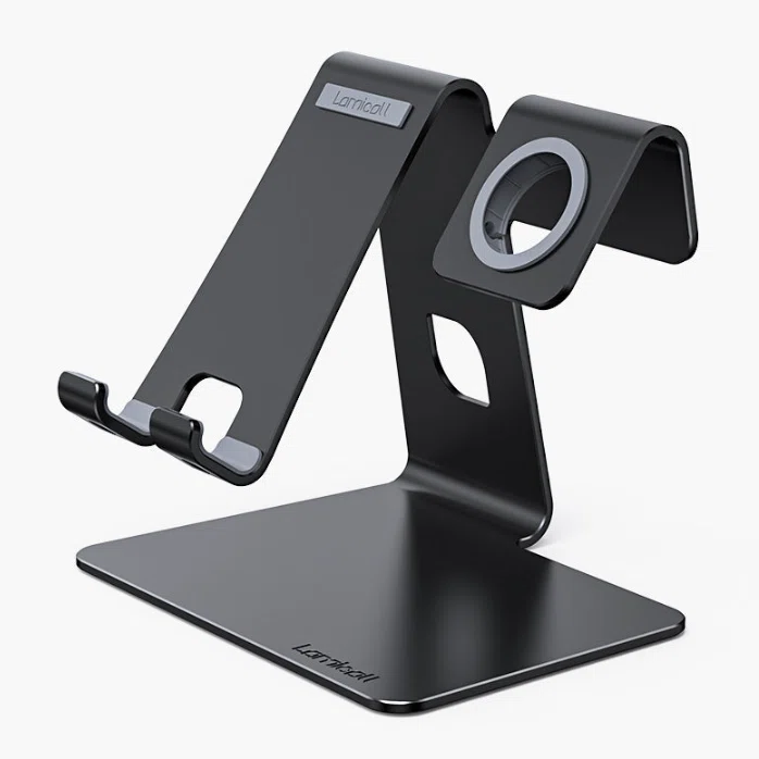 Support Téléphone et Smartwatch de Bureau OMOTON CW01 - Noire