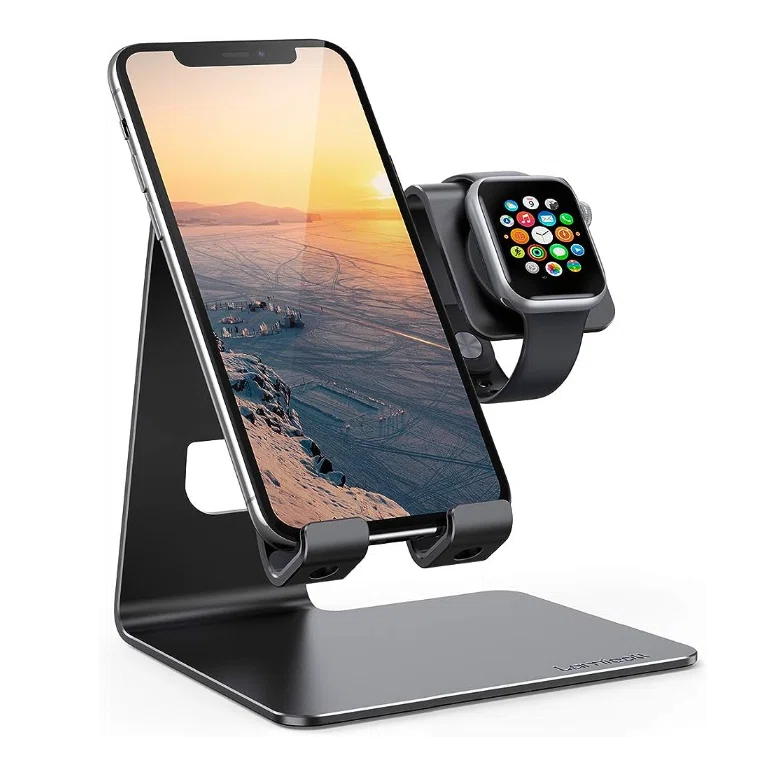 Support Téléphone et Smartwatch de Bureau OMOTON CW01 - Noire