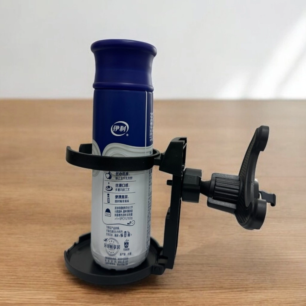 Porte-Gobelet Pliable compact noir, avec couvercle