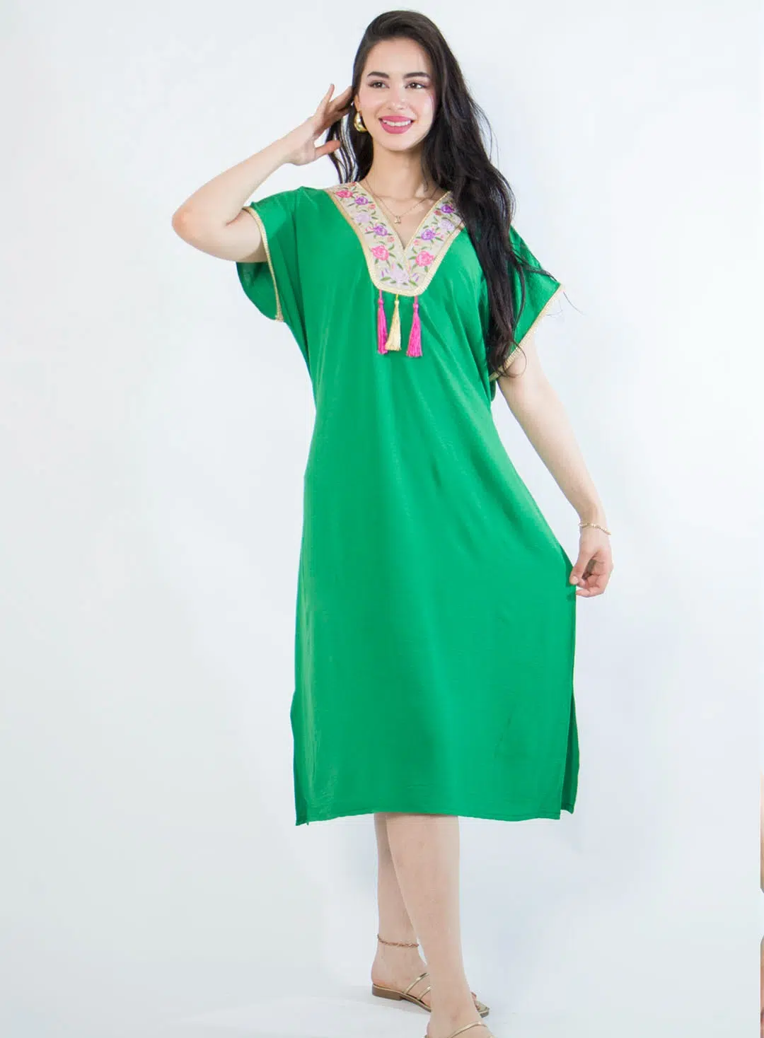 Froissé Fleur - Vert