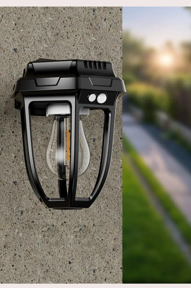Lampe Solaire Murale 2-en-1 avec Détecteur de Mouvement