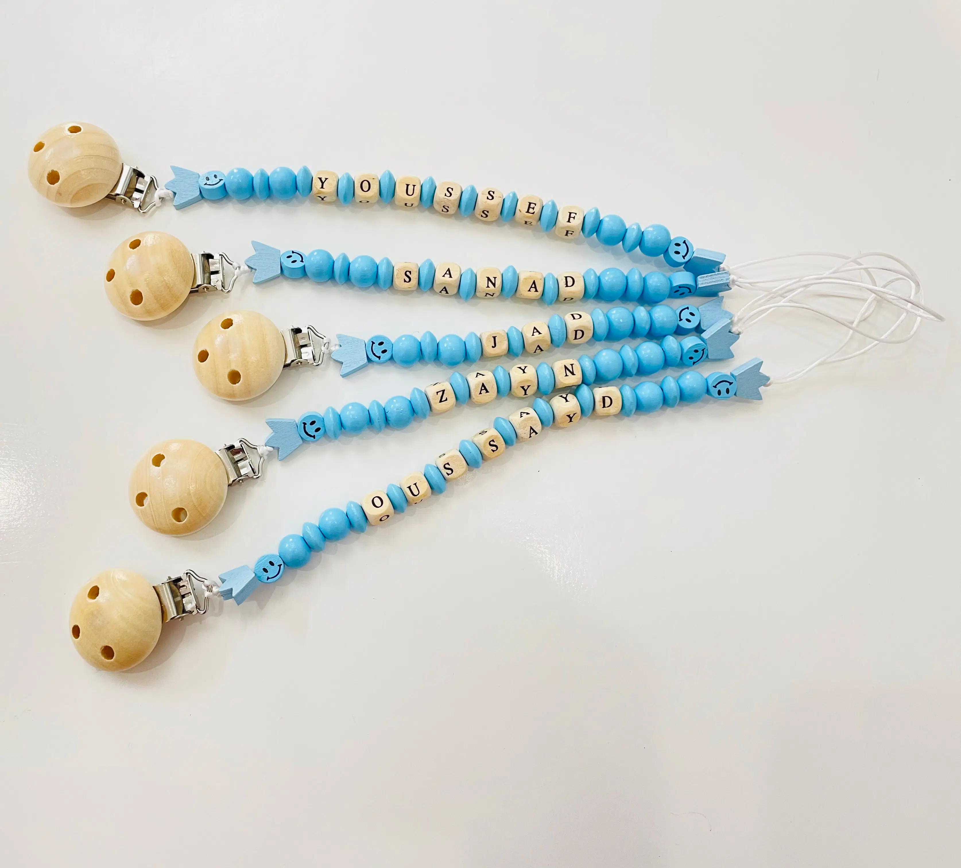 Attache Sucette Personalisée en Bois Naturel