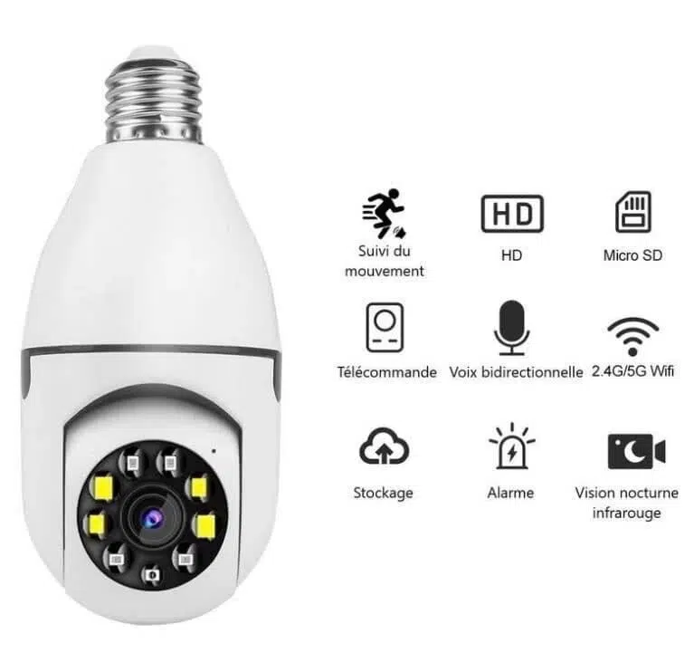 Caméra lampe de surveillance كاميرا مراقبة على شكل مصباح