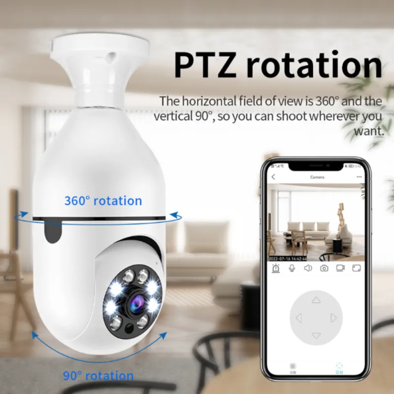 Camera de surveillance WIFI - Ampoule - 360 dégrée