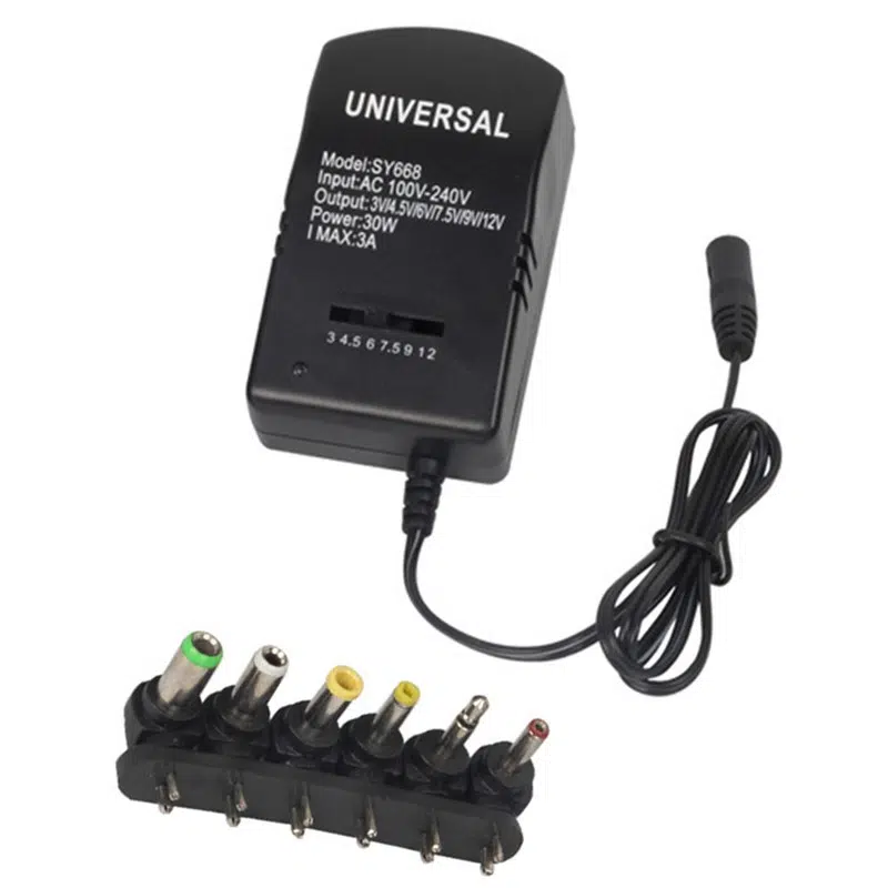 Chargeur universel 30 W – Adaptateur multi‑tension 3‑12 V