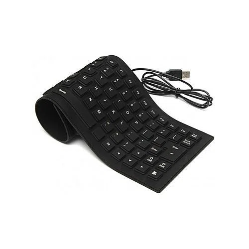 Clavier pc portatif flexible USB - Noir