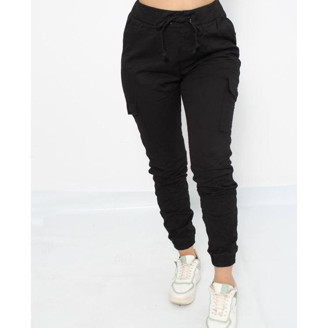 CARGO FEMME ELASTIQUE NOIR