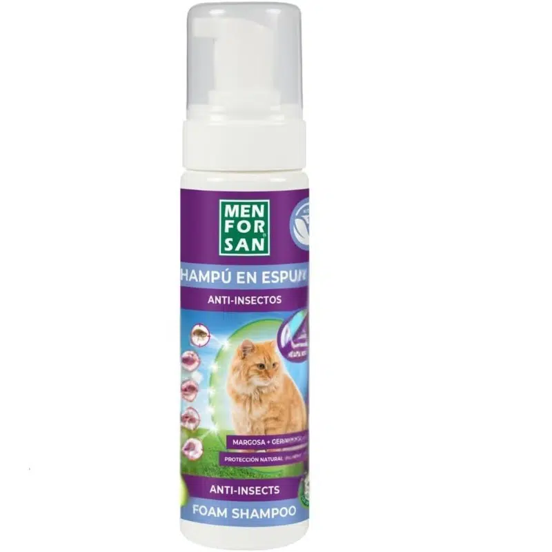 Shampoing Mousse Anti-Insectes pour Chat 200ml